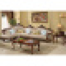 Sofá de couro real para a mobília da sala de visitas (D812)